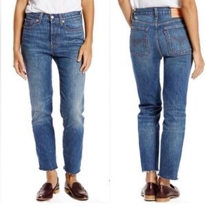 Levi’s White Oak Cone Denim raw hem jeans Sz 28